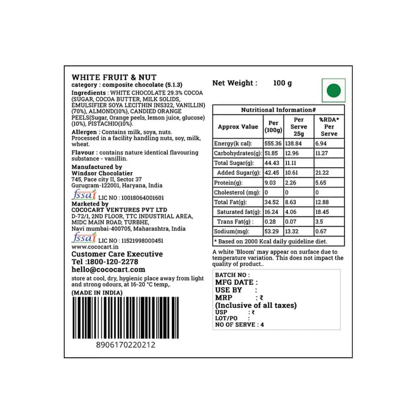 Rhine Valley White Fruit & Nut, 100g