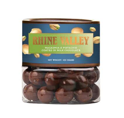 Rhine Valley Macadamia & Pistachio Milk Dragees, 100g