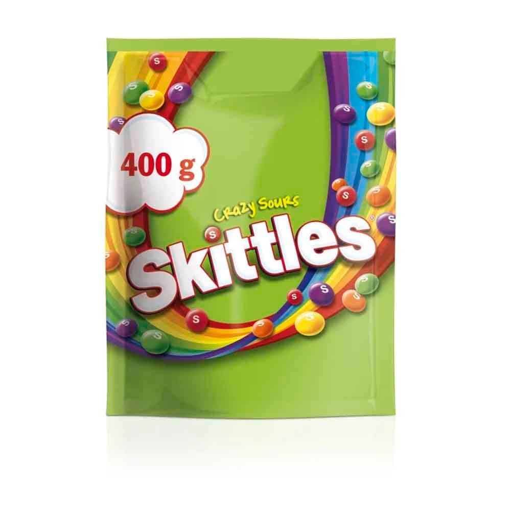 Skittles Crazy Sours Candy Packet, 400g