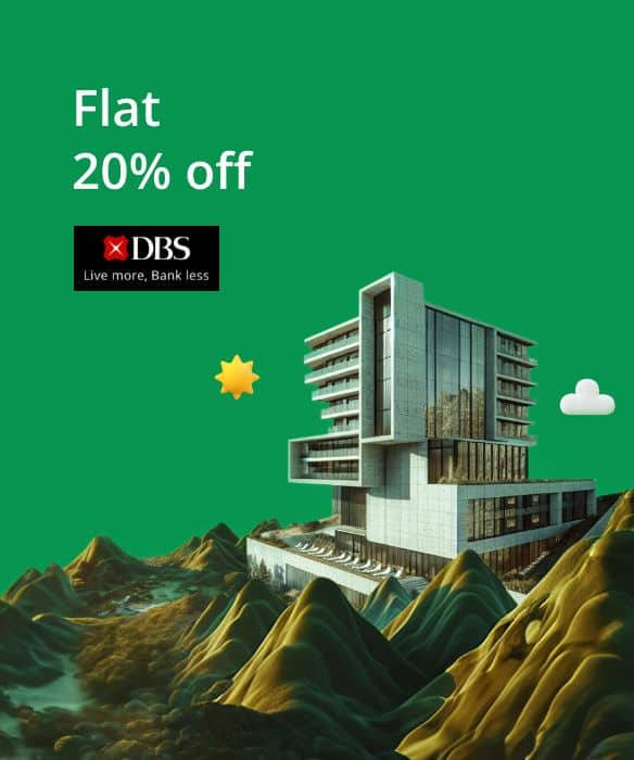 Get flat 20% off on Domestic Hotel Bookings.