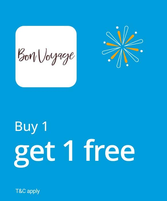 Buy 1 get 1 item free on select items.