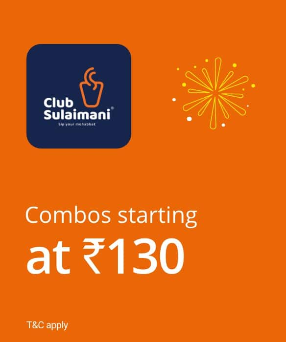 Enjoy delicious combos starting at ₹130 only.