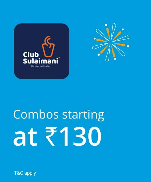 Enjoy delicious combos starting at ₹130 only.