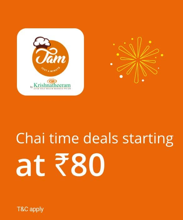 Enjoy chai time snacks and beverages starting at ₹80 only.