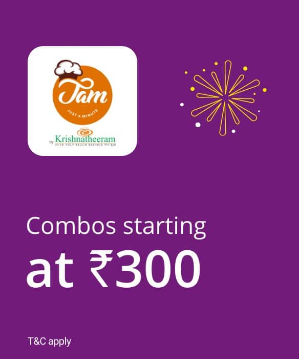 Enjoy delicious combos starting at ₹300 only.