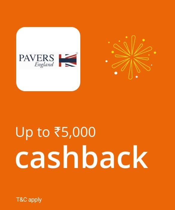 Enjoy cahsback of up to ₹5,000 on your order.