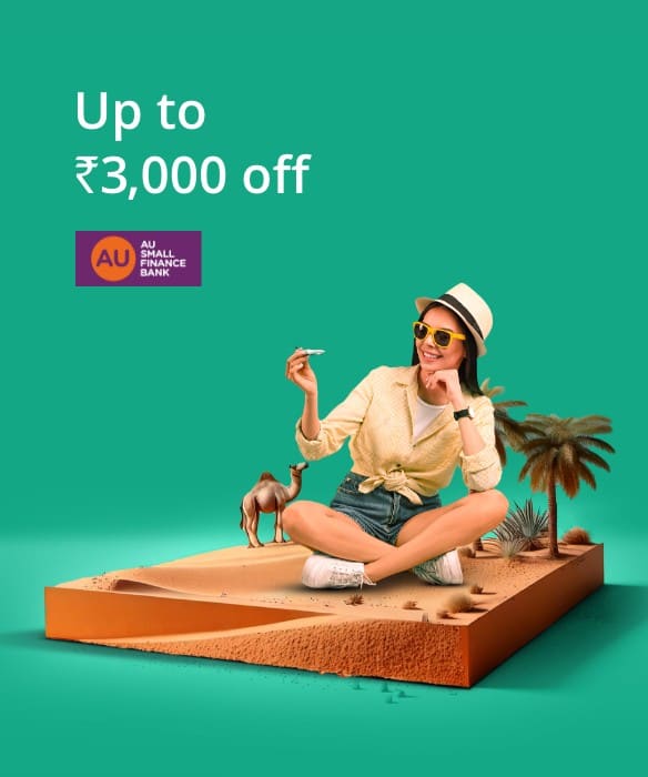 Get 10% instant discount up to ₹3,000 on International Flight Booking with AU Credit Cards.
