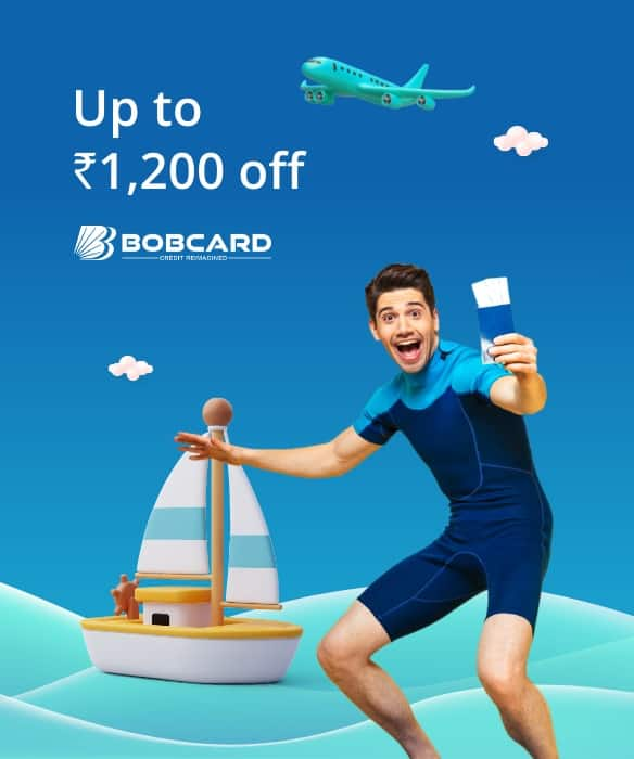 Get up to ₹1,200 off on Domestic Flight Bookings.