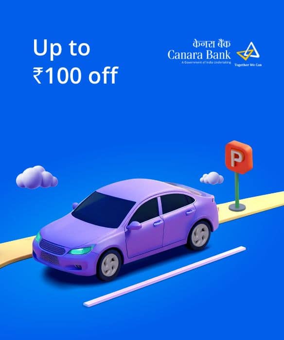 Get 15% Off on Car Parking Paying with Canara Bank Credit Cards