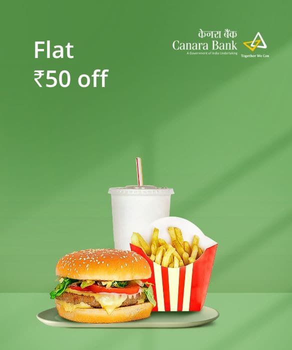 Flat ₹50 off on Food and Beverages Using Canara Bank Credit Cards