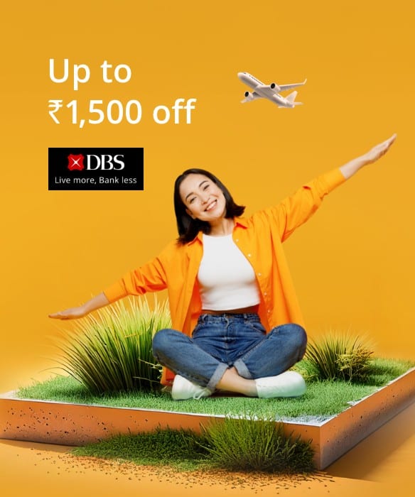 Get up to ₹1,500 off on Domestic Flight Bookings with DBS Debit Cards.