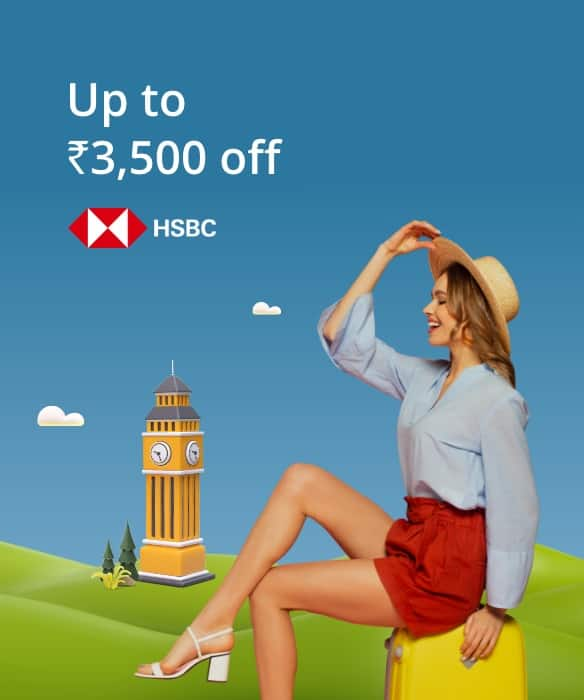 Get 10% off up to ₹3,500 on International Flight Booking with HSBC Credit Cards.