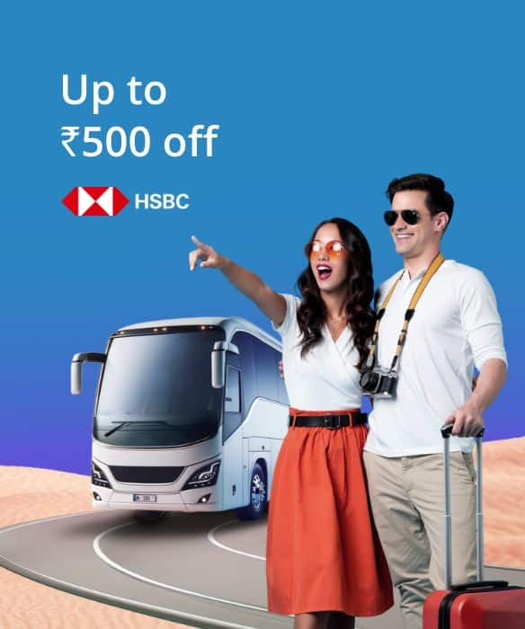 Get Flat 12% off on Bus Ticket Bookings using HSBC Bank Credit Cards