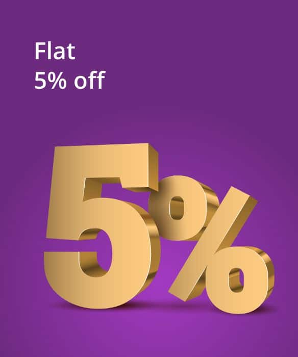 Get flat 5% instant off at the Duty-free store.