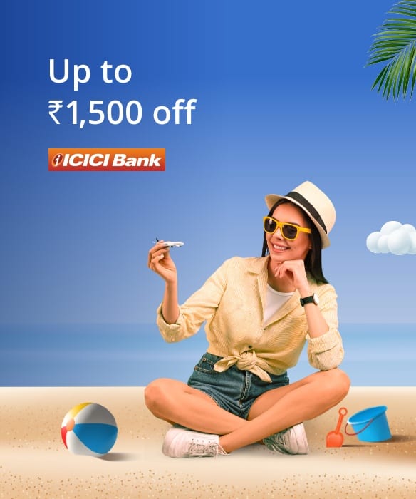 Get 12% instant discount up to ₹1,500 on Domestic Flight Bookings.