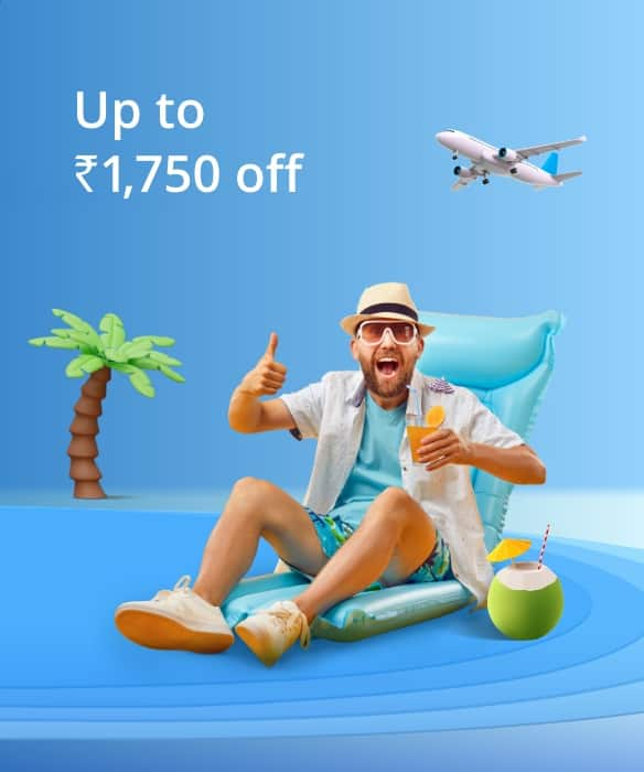 Get up to ₹1,750 discount on domestic flight booking.