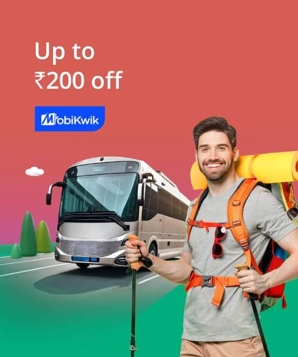 Get 10% off up to ₹200 on Bus Booking with Mobikwik