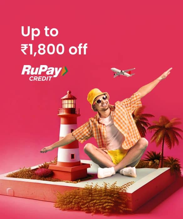 Up to ₹1,800 off on Domestic Flights