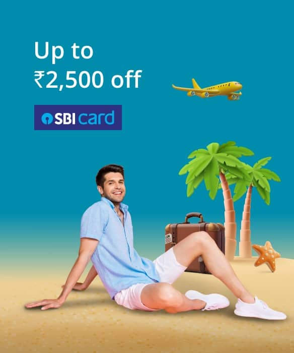 Get 8% off up to ₹2,500 on International Flight Booking with SBI Credit Cards.