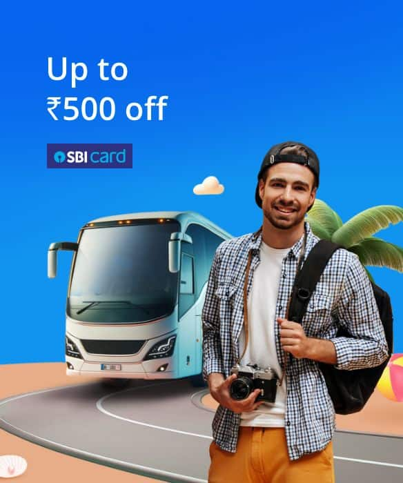 Get 10% off up to ₹500 on Bus Bookings.