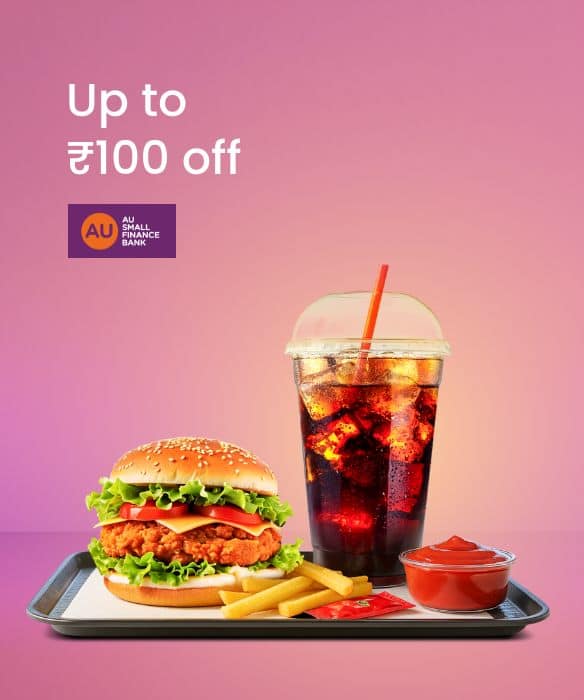 Up to ₹100 off  on F&B orders with AU Bank Credit Cards