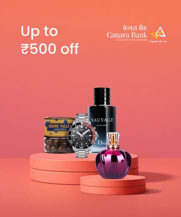 Get 10% off up to ₹500  on shopping with Canara Bank Cards.