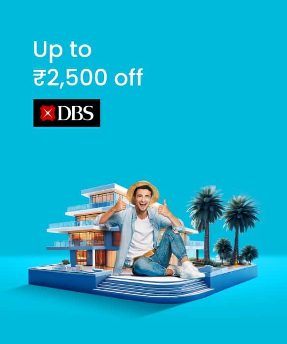 Get Upto ₹2,500 Instant Discount on Domestic Hotel using DBS Bank Credit Card EMI Payments, Use Coupon Code DBSESTAY - Adani OneApp