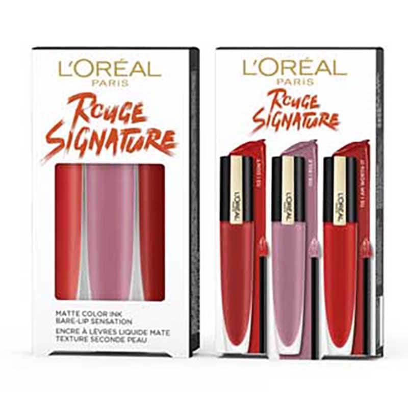 L'Oreal Paris Rouge Signature Matte Liquid Lipstick Trio (113, 105, 115) 7ml X 3