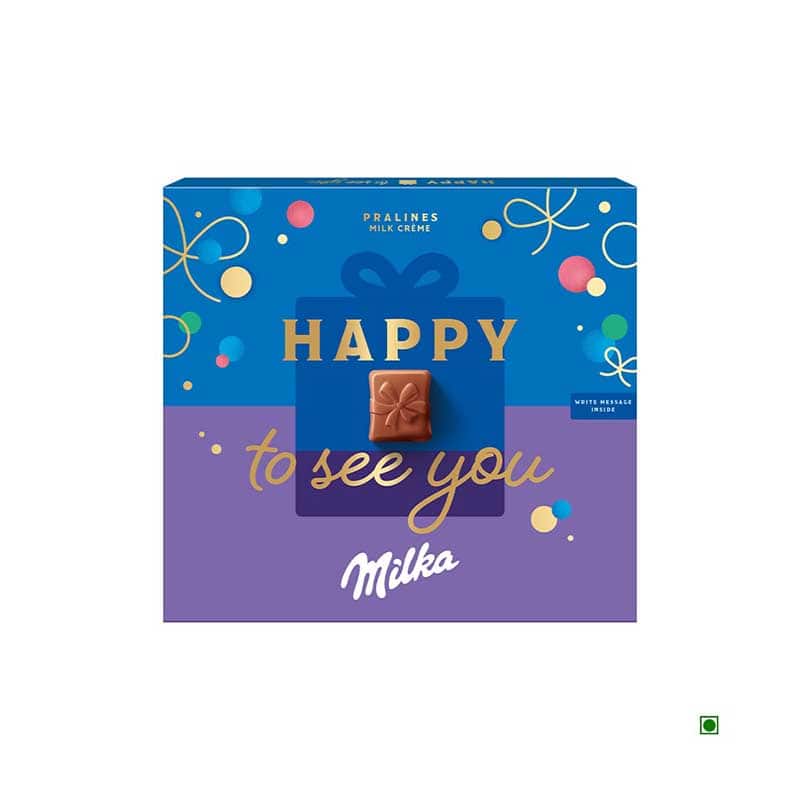 Milka Chocolate Creme Pralines Happy To See You Box 110GM