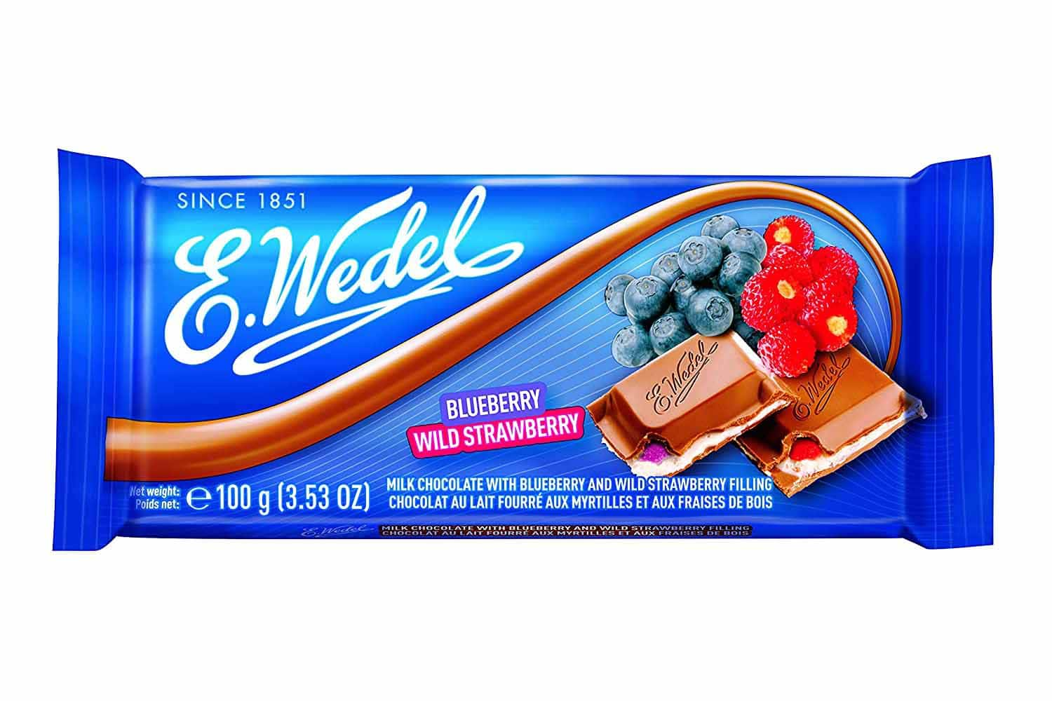 Wedel Blueberry & Wild Strawberry Filling Chocolate 100g