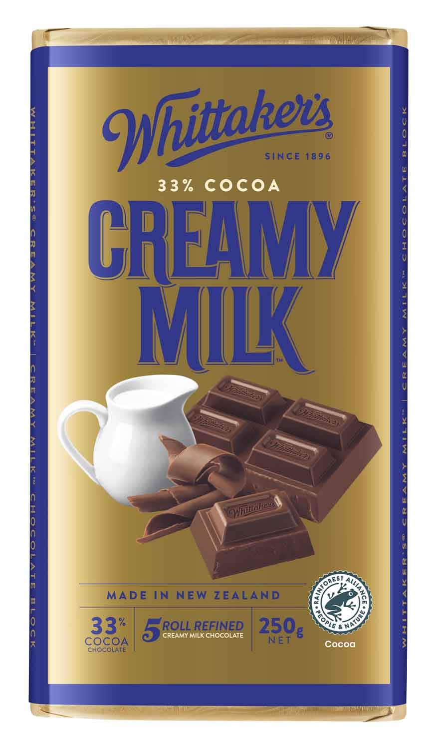 Whittaker's Creamy Milk Block 250g