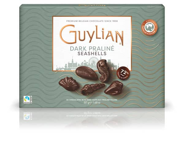 Guylian Chocolate 72% Cocoa Dark Praline Seashells 337gm