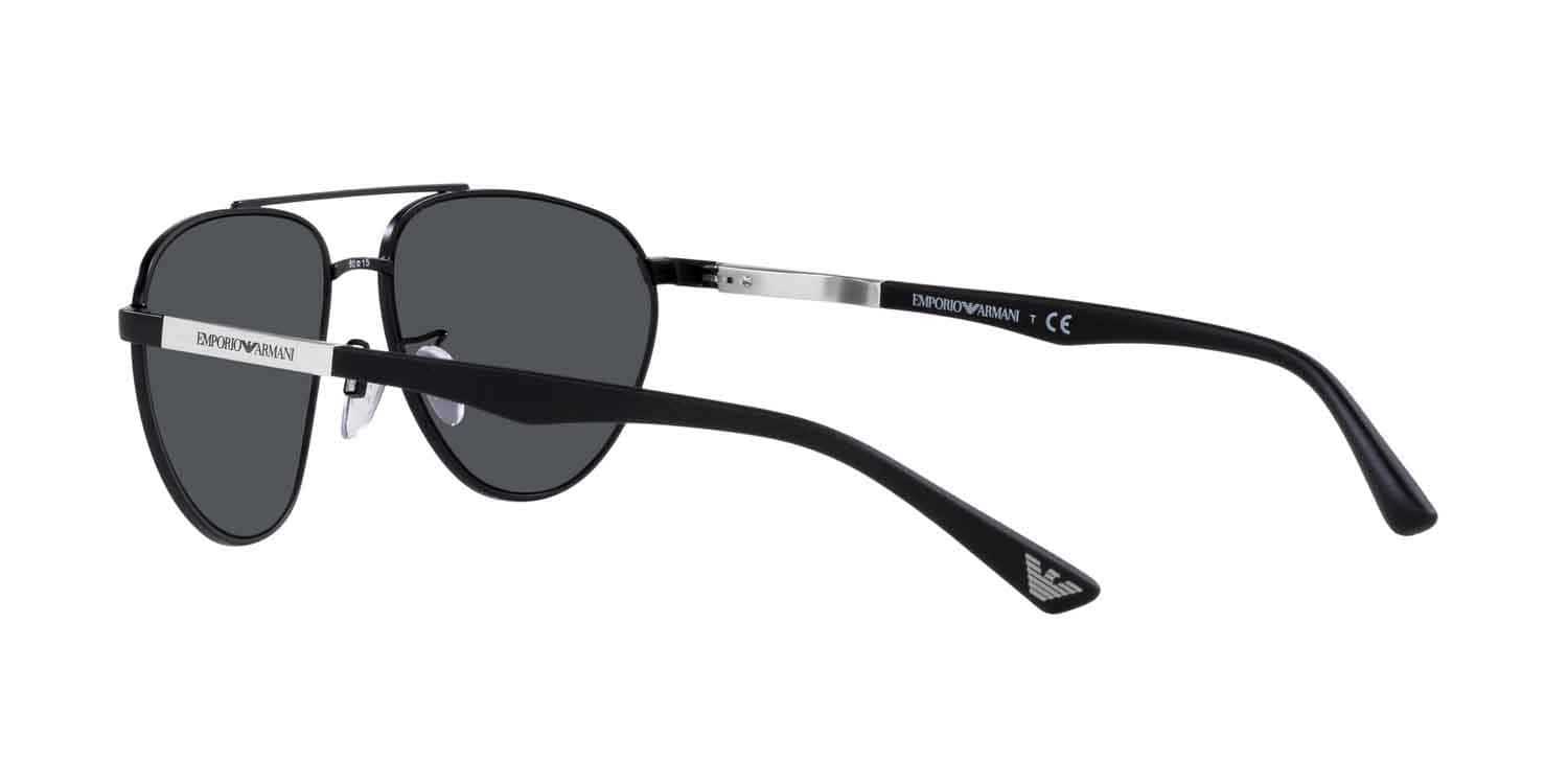 Emporio Armani Men's Aviator Sunglasses EA2059 | Black Aviator Sunglasses |  Optic One UAE