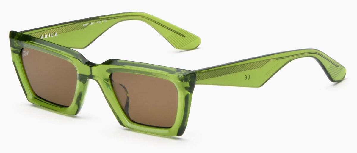 Buy Akila Paradox Sunglasses, Emerald & Brown, Unisex Eyewear at