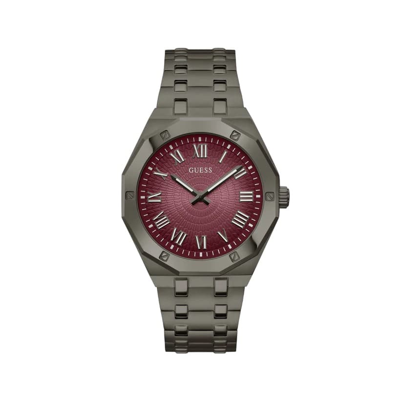 GUESS Watch Black Dial Silver Case, Men, 42MM