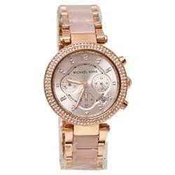 Michael Kors Resin Analog Rose Dial Mk5896 Watch, Women, 39MM