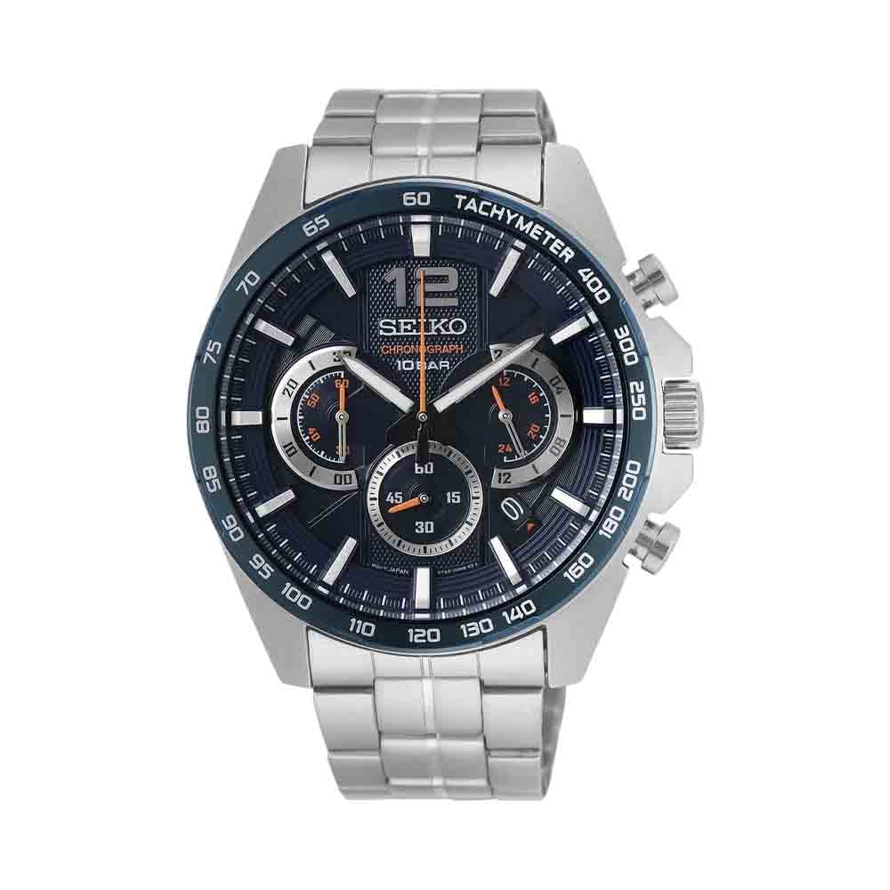 Seiko Analog Black Dial Watch -SSB345P1, Men
