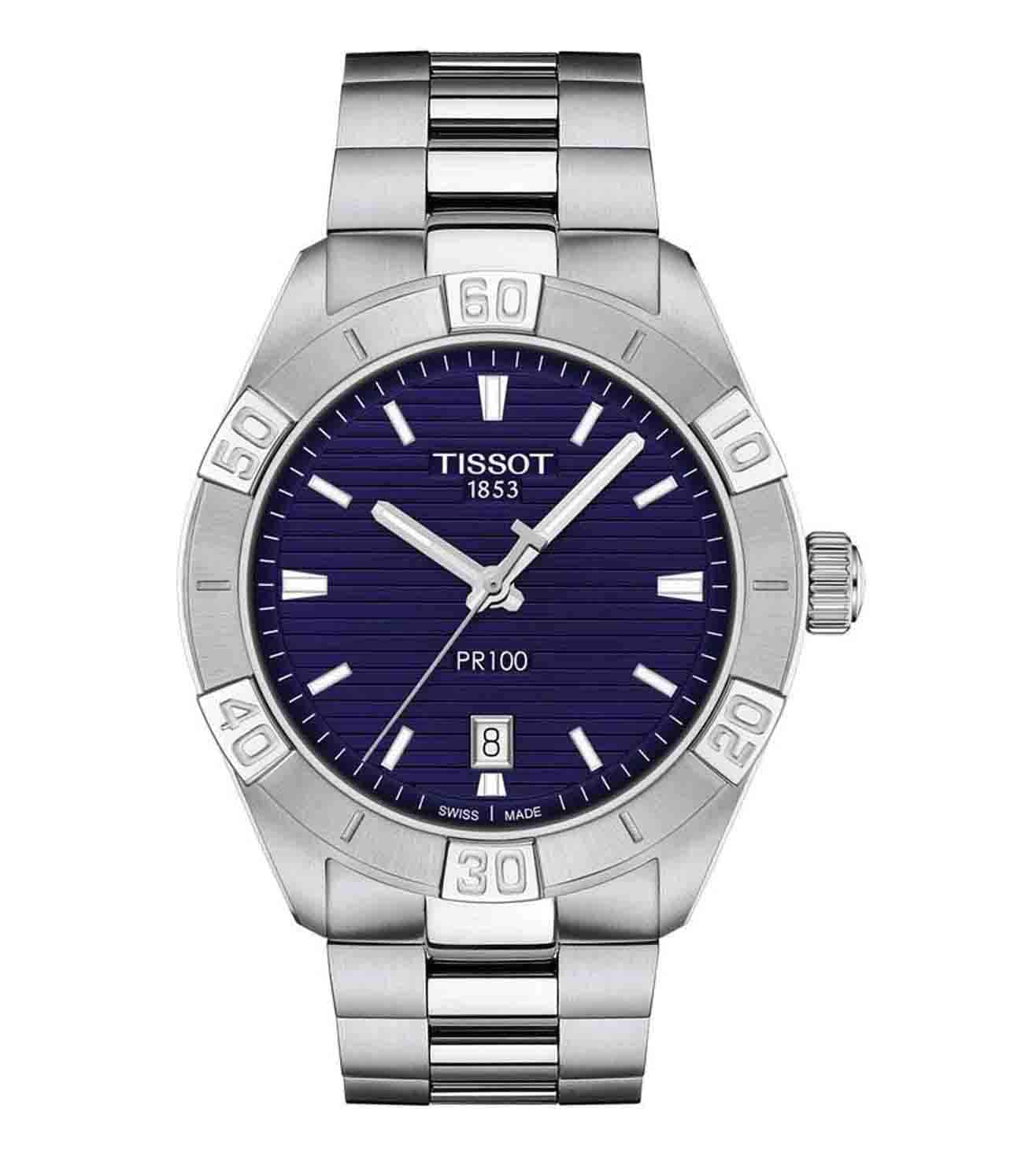 Tissot T1016101104100 Pr 100 Sport Gent Watch Men, Blue, 42mm