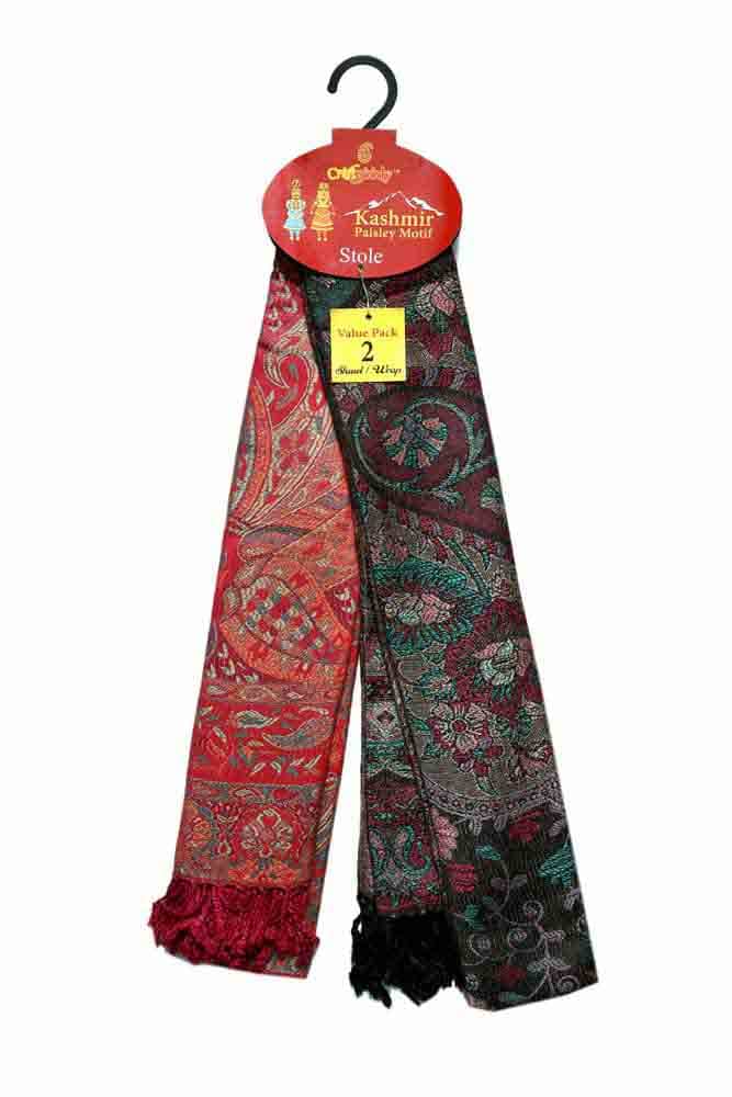 Indigoody Kashmir Shawl Set Of 2, Free Size
