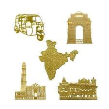 Vibrant India Brass Fridge Magnets