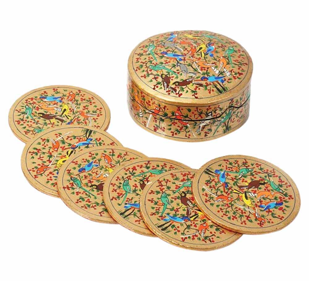 Crafts & Culture Paper Mache Coaster Set