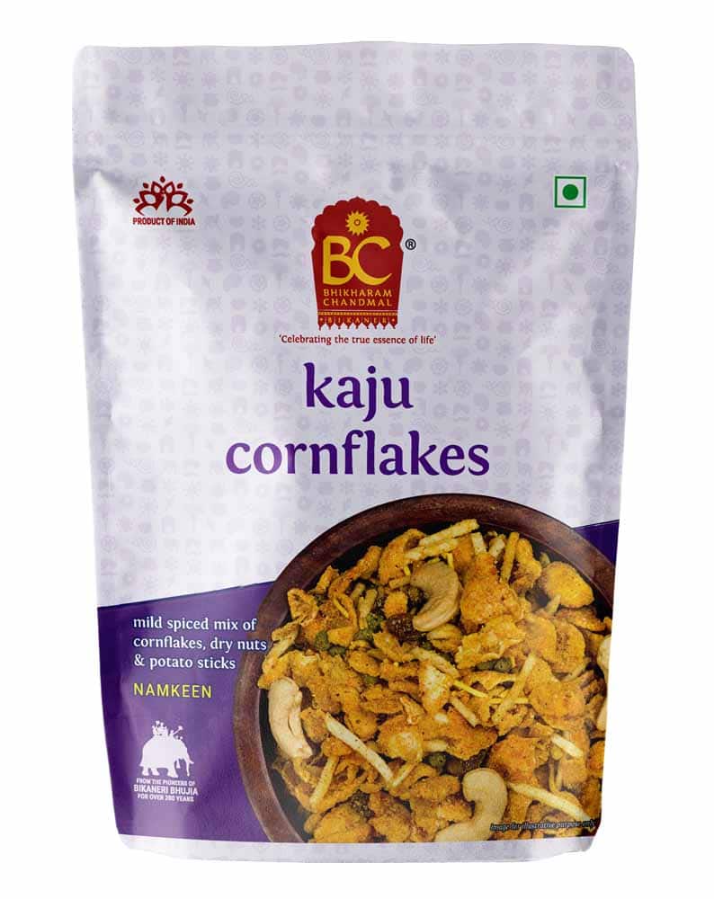 Bikharam Chandmal Kaju Cornflakes Mixture 375g