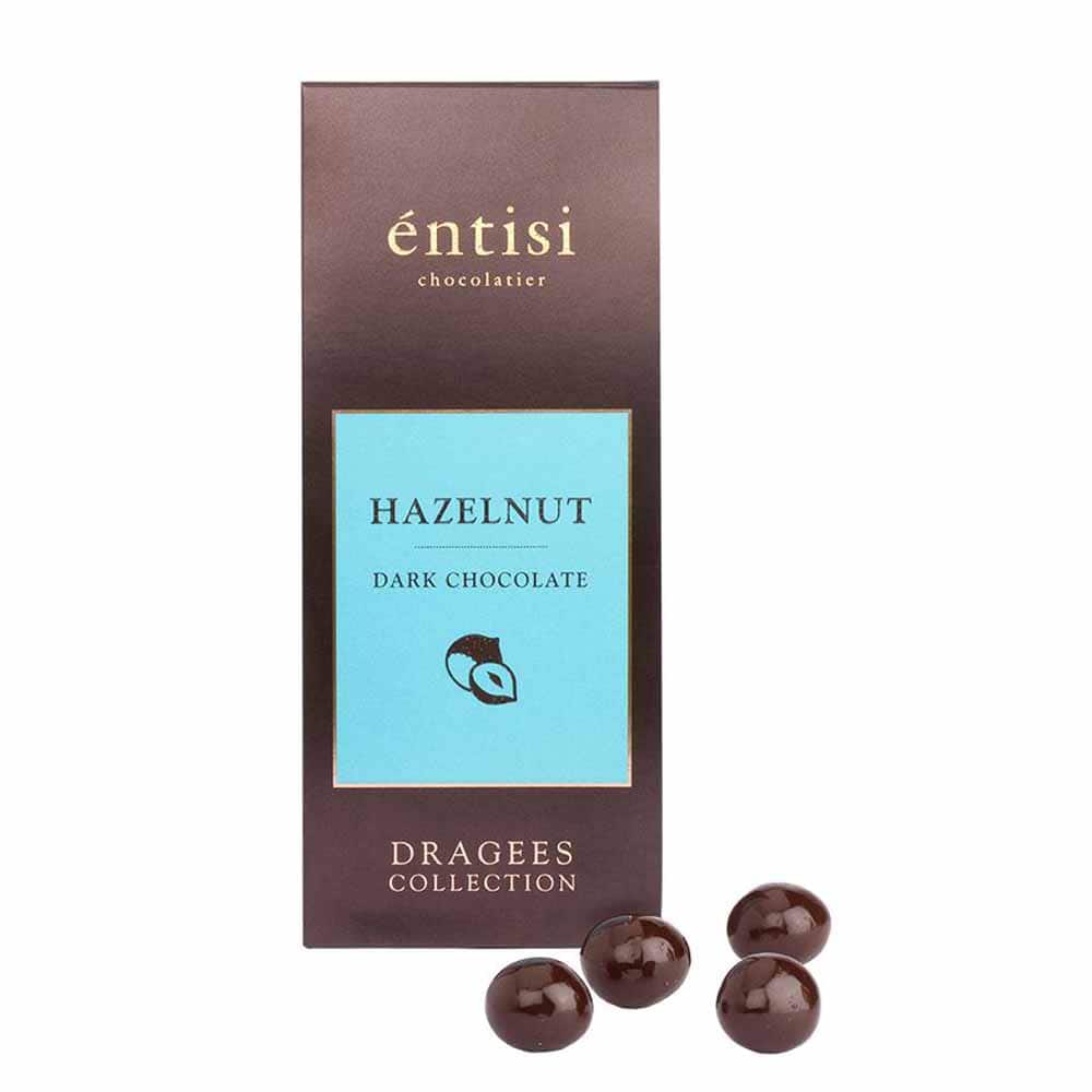 Entisi Hazelnut Coated With Dark Chocolate 50g