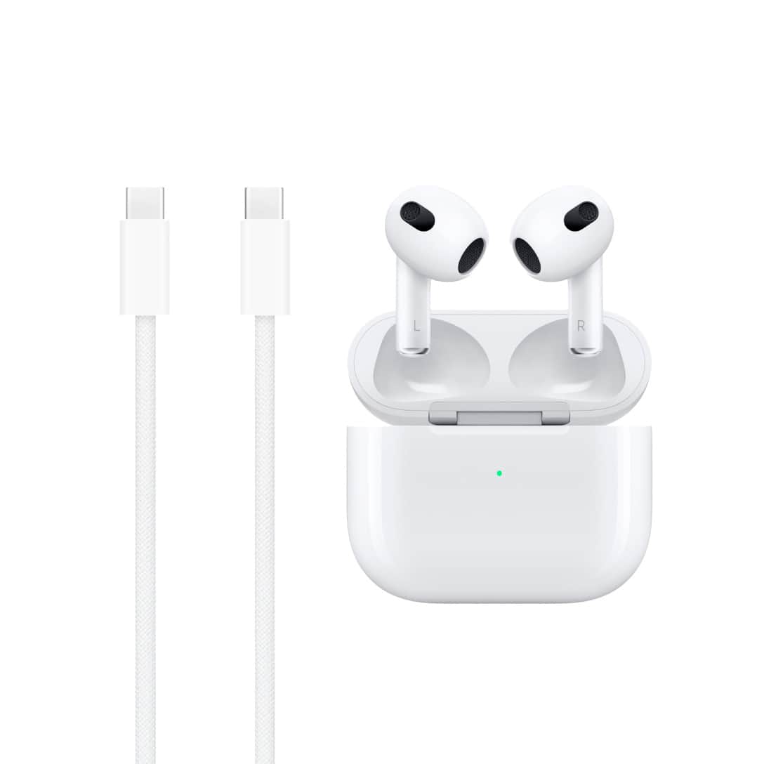 AirPods (3rd generation) with MagSafe Charging Case & Apple Cable USB C To USB C, 2M, 240W