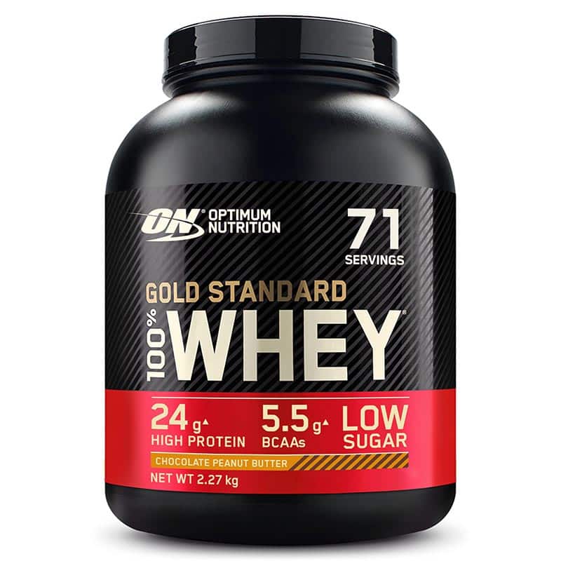 Optimum Nutrition Gold Standard Chocolate Peanut Butter 100% Whey Protein Powder, 2270GM